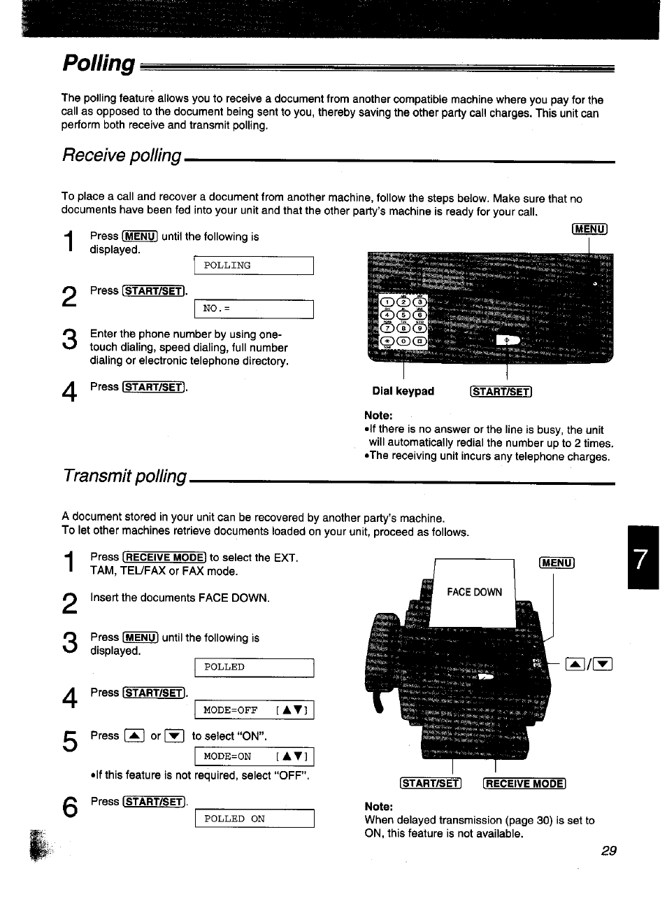 Polling | Panasonic KX-F1000NZ User Manual | Page 29 / 64