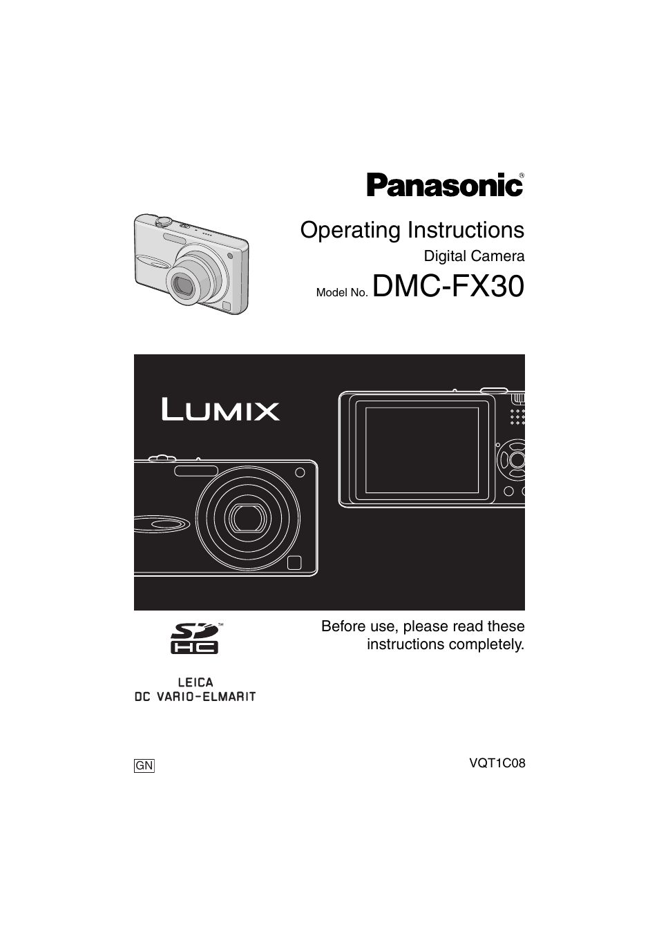 Panasonic DMC-FX30 User Manual | 112 pages