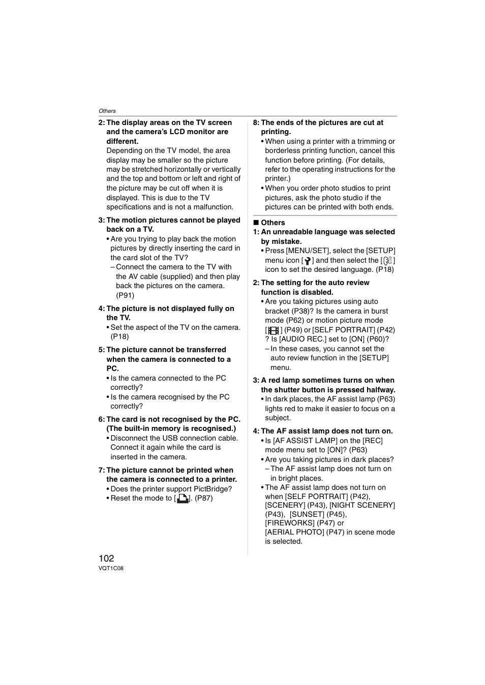 Panasonic DMC-FX30 User Manual | Page 102 / 112
