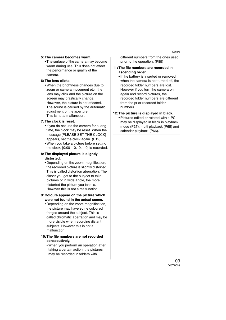 Panasonic DMC-FX30 User Manual | Page 103 / 112