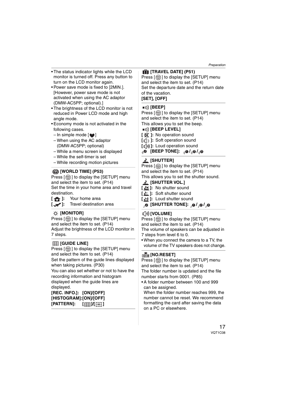 Panasonic DMC-FX30 User Manual | Page 17 / 112