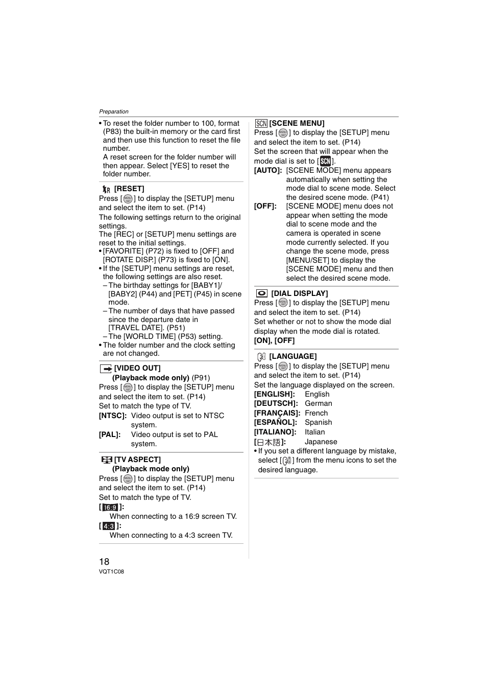 Panasonic DMC-FX30 User Manual | Page 18 / 112
