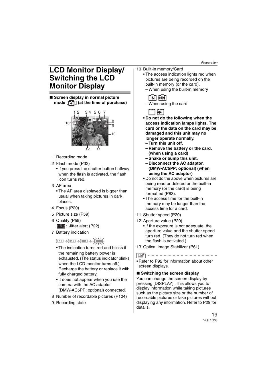 Panasonic DMC-FX30 User Manual | Page 19 / 112