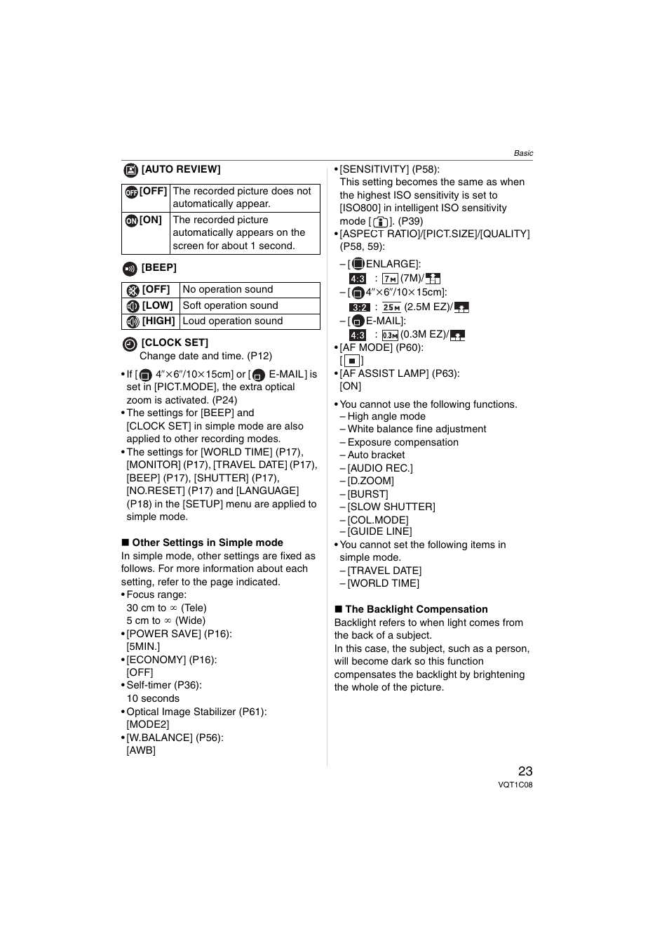 Panasonic DMC-FX30 User Manual | Page 23 / 112