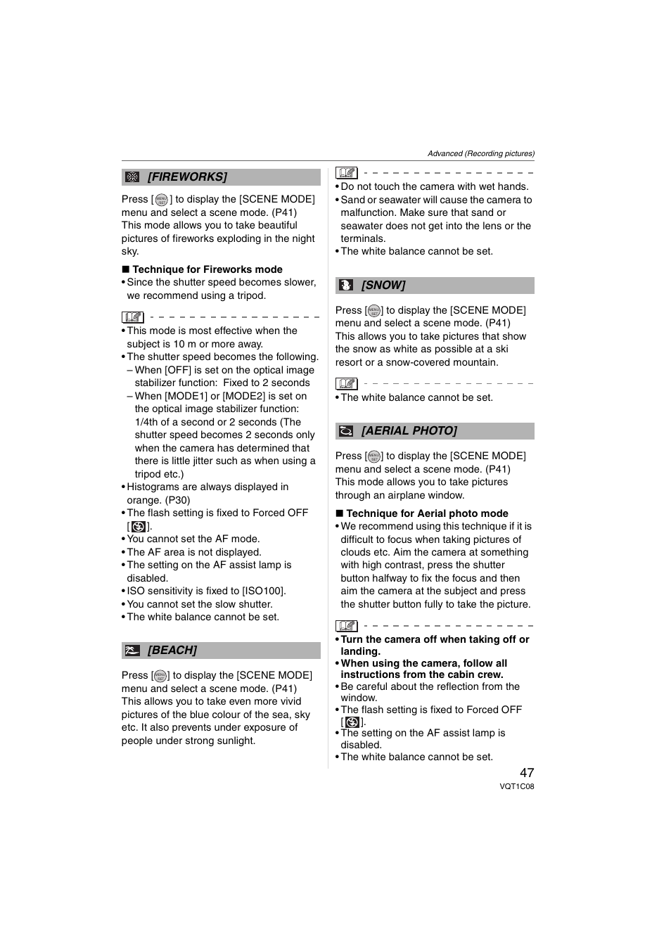 Panasonic DMC-FX30 User Manual | Page 47 / 112