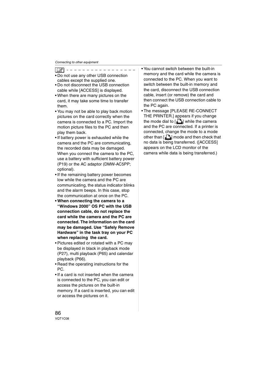 Panasonic DMC-FX30 User Manual | Page 86 / 112