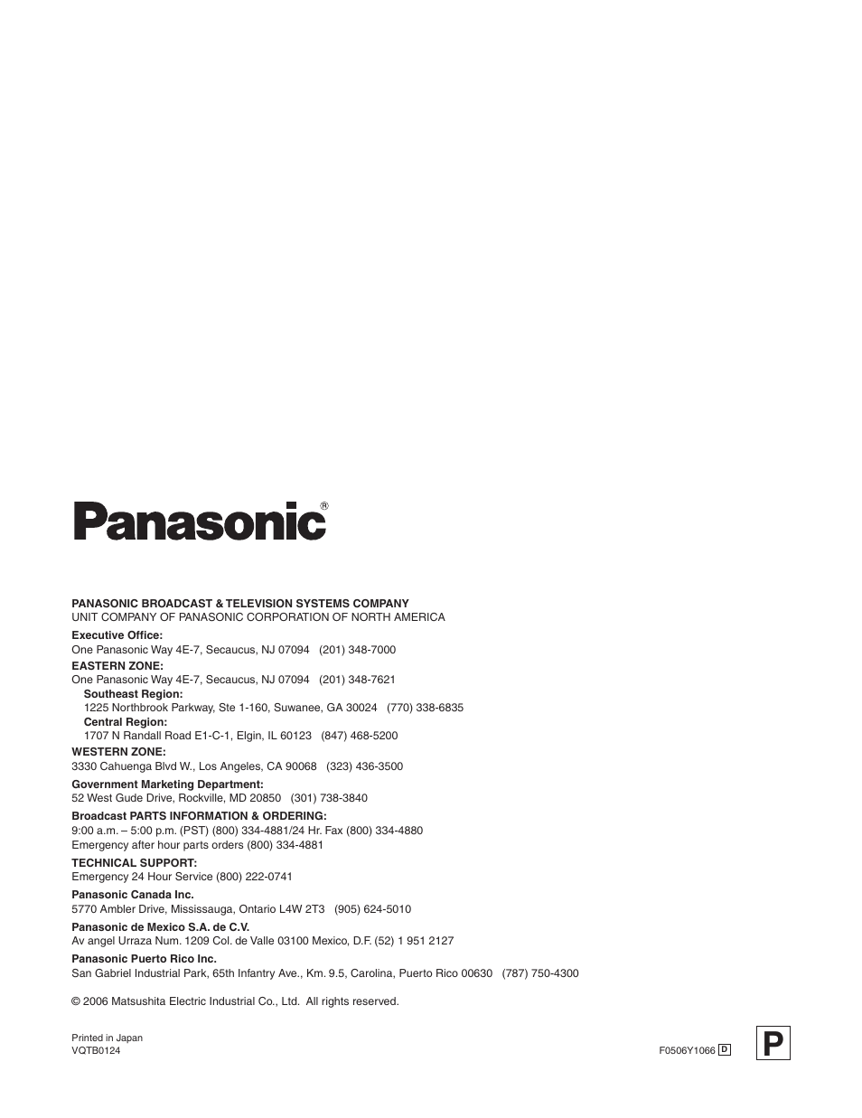 Panasonic AK-HC931BP User Manual | Page 32 / 32