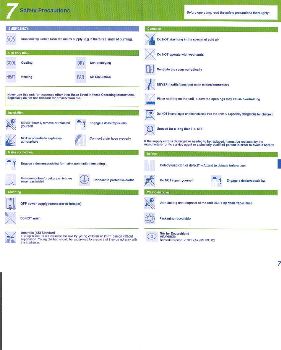 Nmìm | Panasonic CS-F24DD1ES User Manual | Page 8 / 12