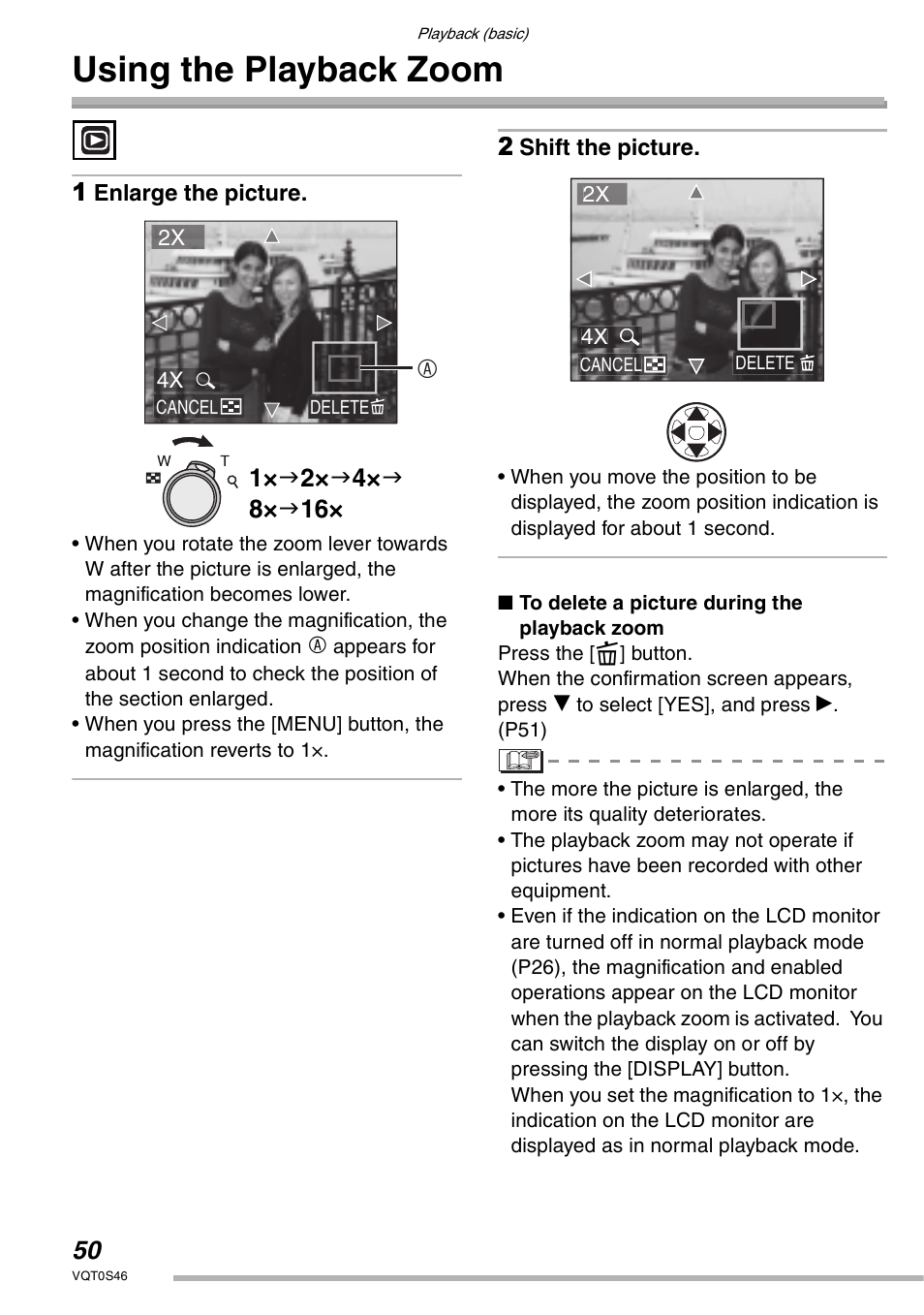 Using the playback zoom | Panasonic DMC-LX1GN User Manual | Page 50 / 128