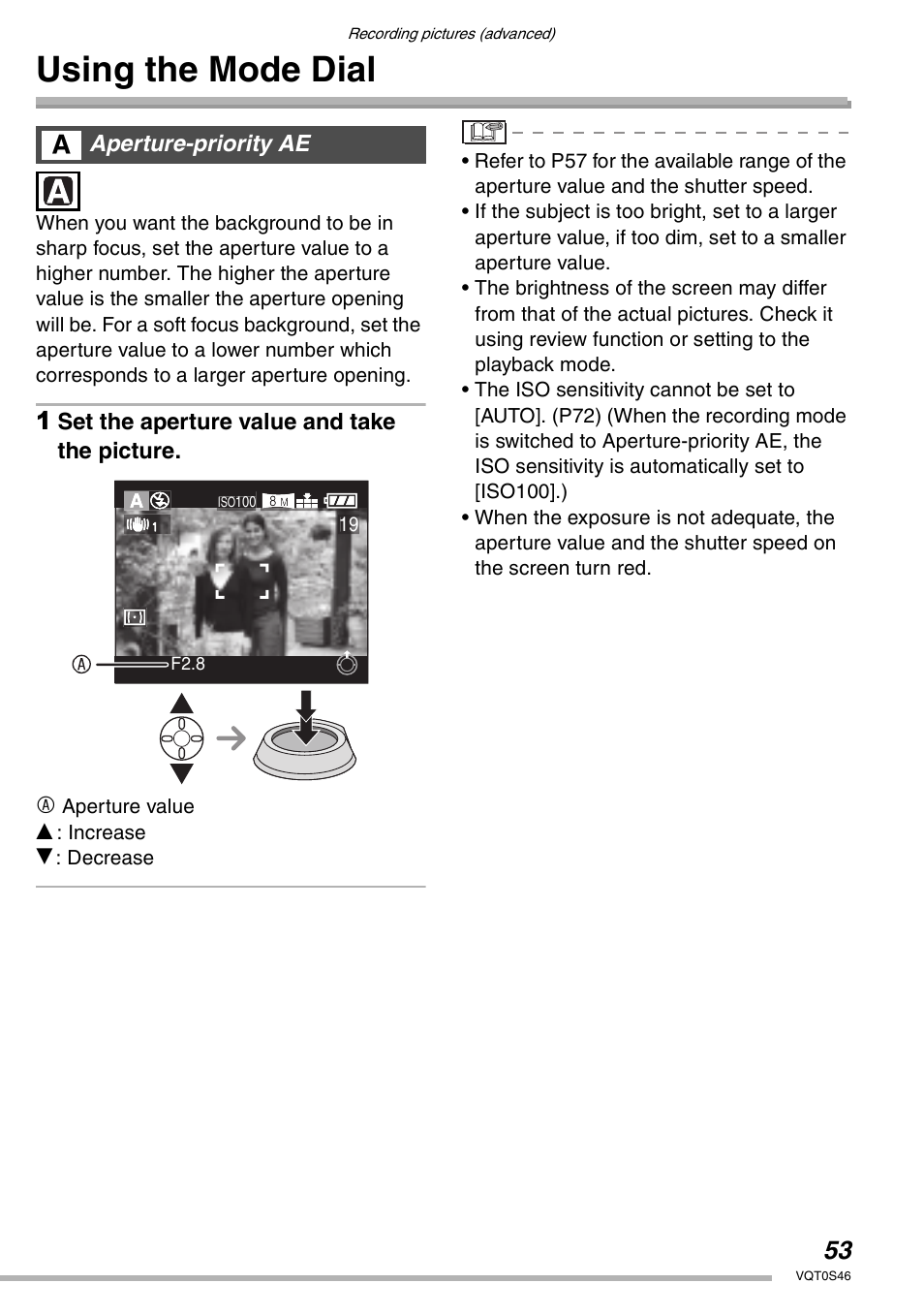 Using the mode dial | Panasonic DMC-LX1GN User Manual | Page 53 / 128