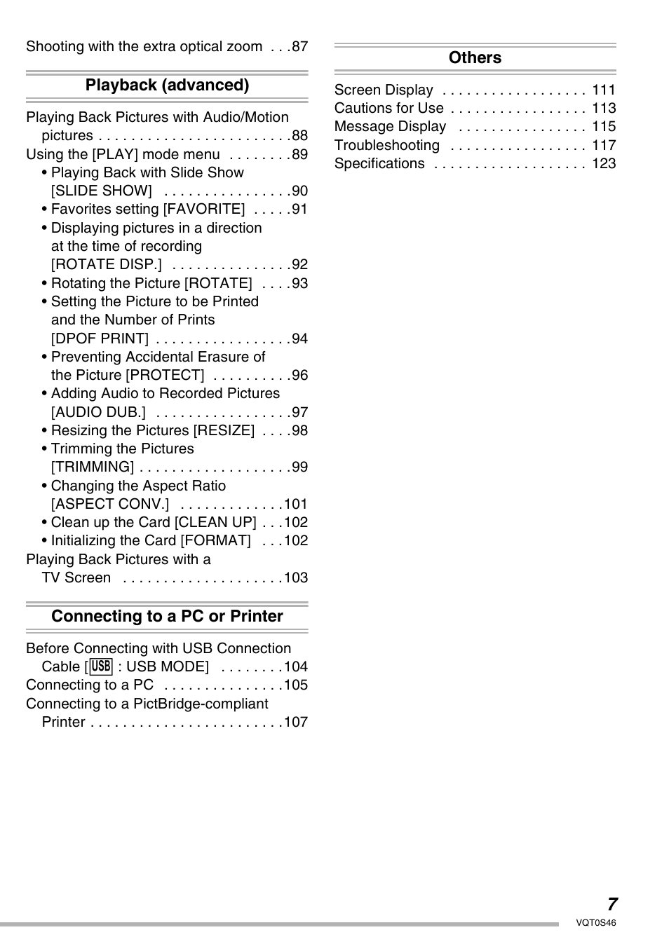Panasonic DMC-LX1GN User Manual | Page 7 / 128