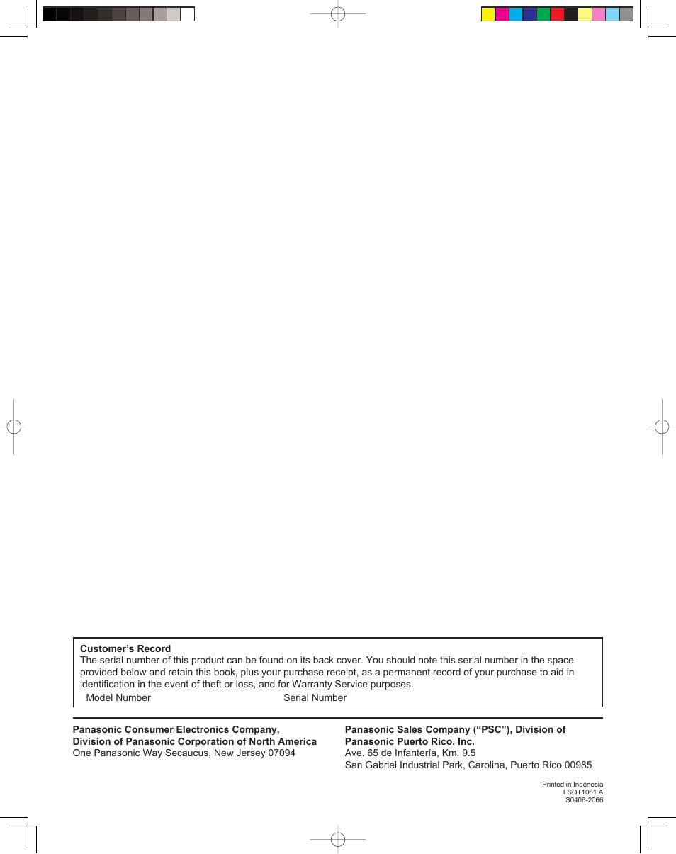 Panasonic PT 56DLX76 User Manual | Page 92 / 92