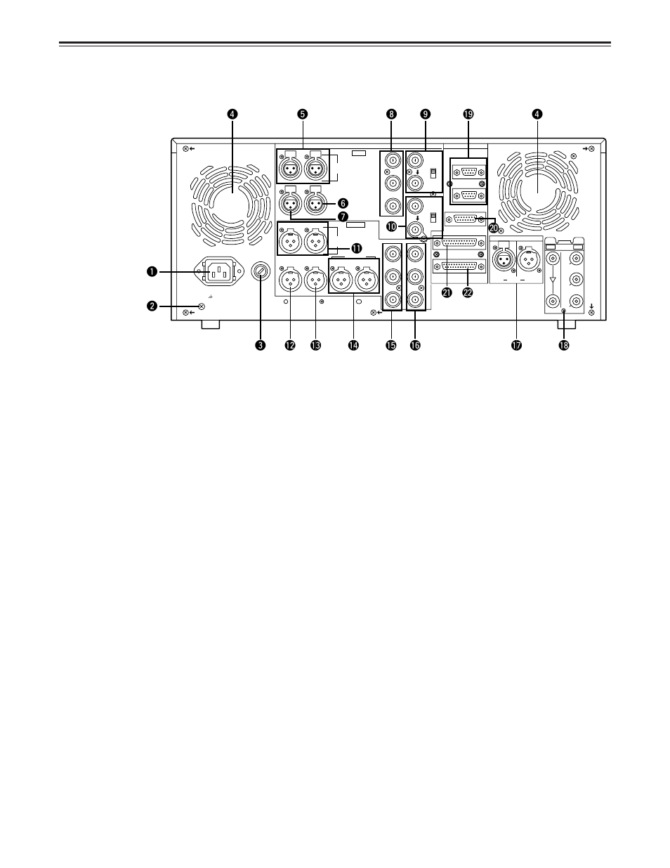 Controls and their functions, Connector area, Continued) | Panasonic AJ-D850P User Manual | Page 16 / 102