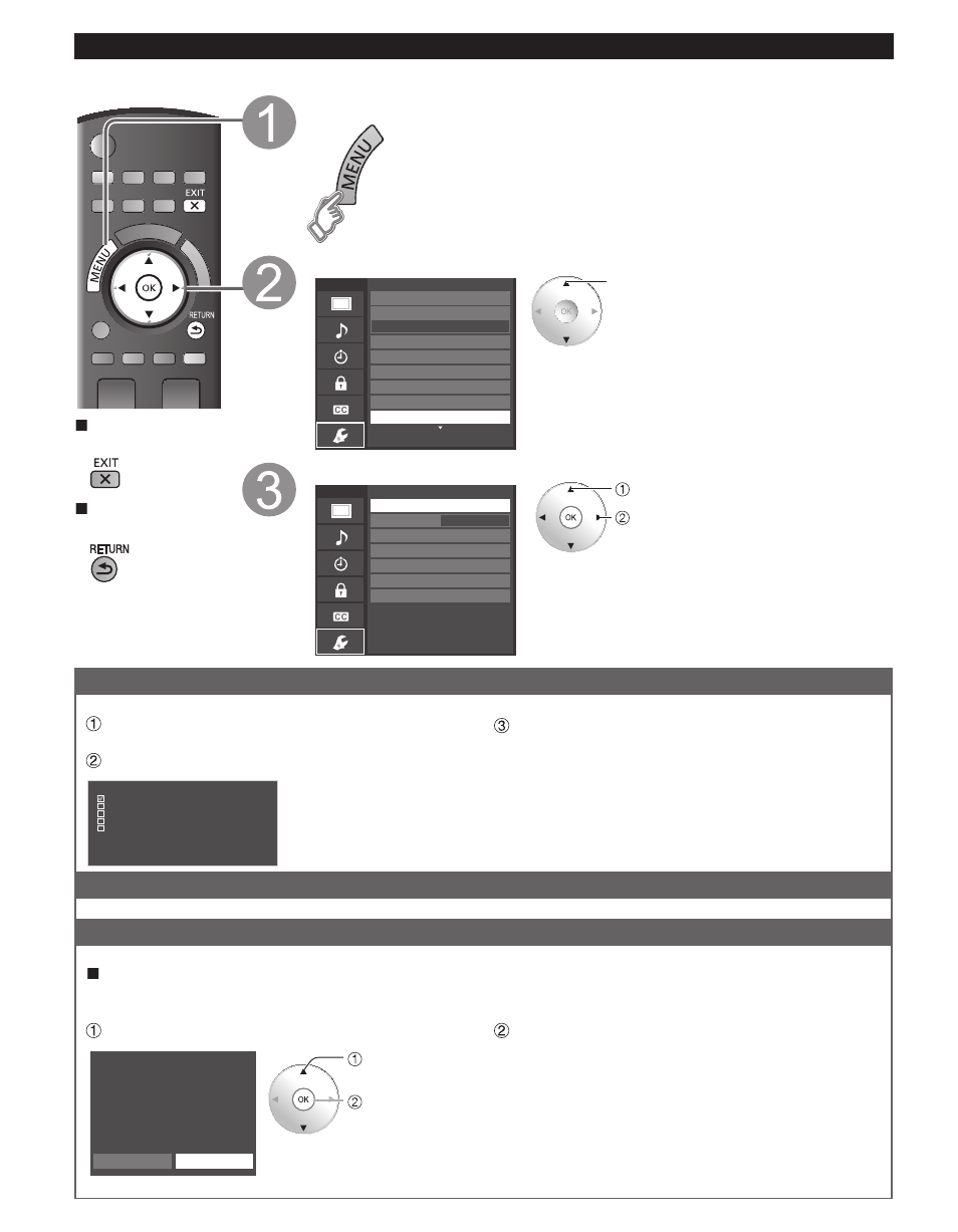 Network settings, Display the menu select “network settings, Select the settings and set | Connection test, Network connection | Panasonic 60"/65" Class 1080p Plasma HDTV TC-P60ST30 User Manual | Page 40 / 68