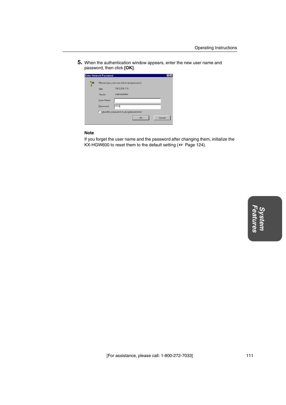 System featur es | Panasonic KX-HGW600 User Manual | Page 111 / 152