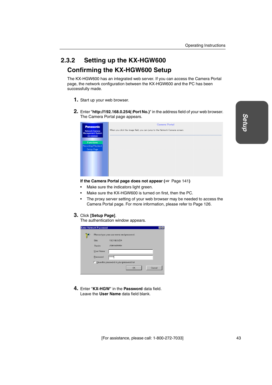 2 setting up the kx-hgw600 | Panasonic KX-HGW600 User Manual | Page 43 / 152