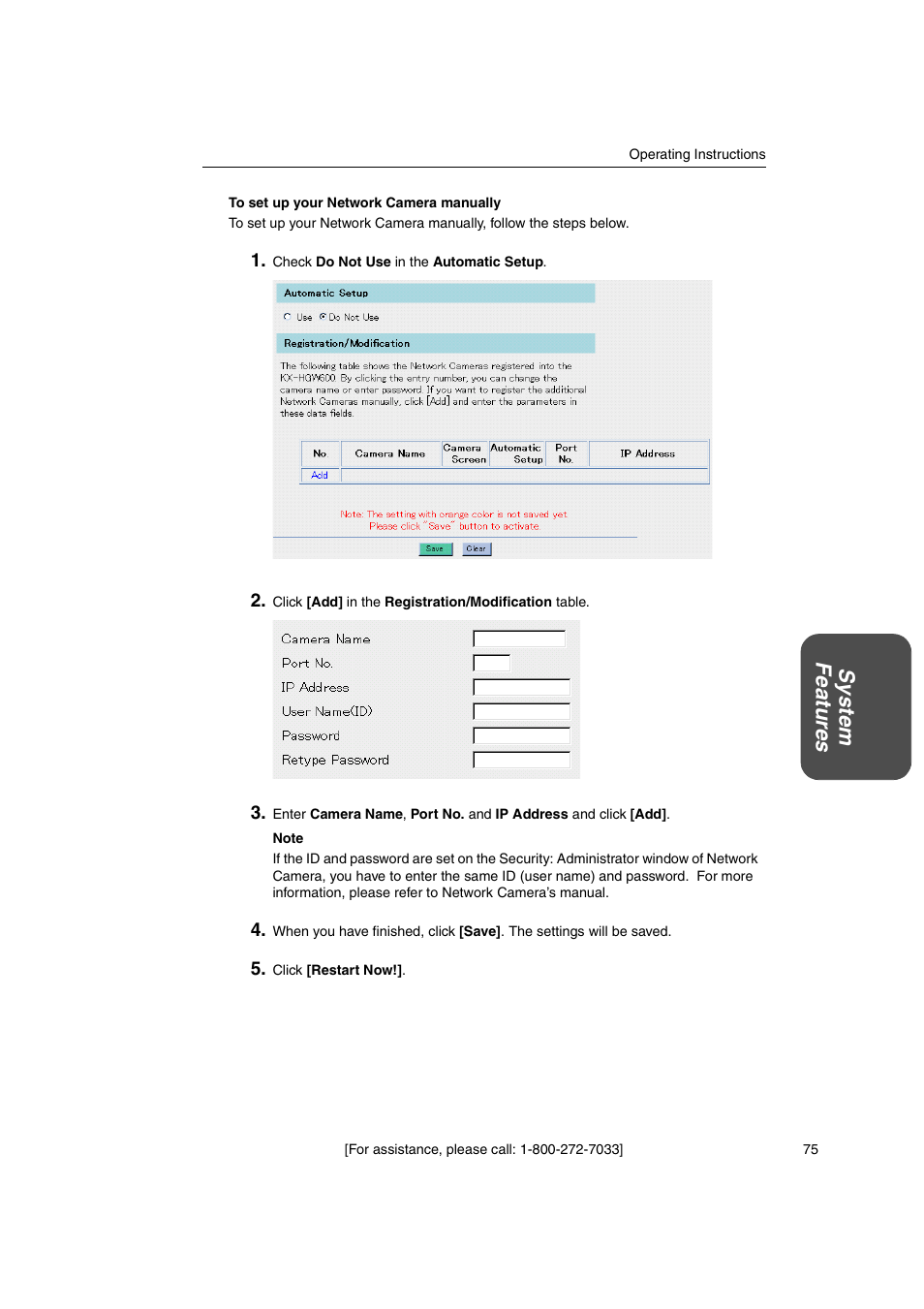 System featur es | Panasonic KX-HGW600 User Manual | Page 75 / 152