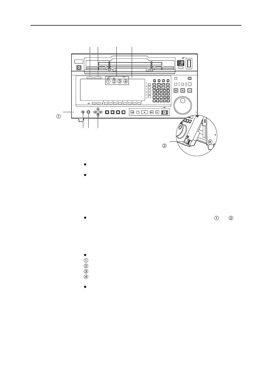 Controls and their functions, Front panel | Panasonic AJ- HD3700B User Manual | Page 9 / 58