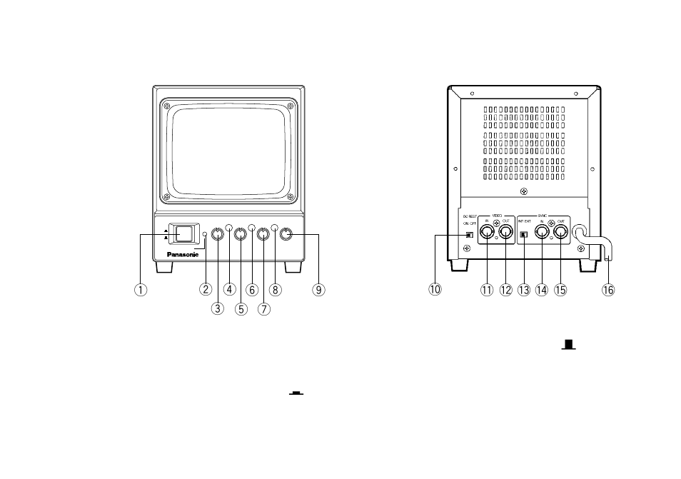 Major operating controls and their functions | Panasonic WV-BM503 User Manual | Page 5 / 14