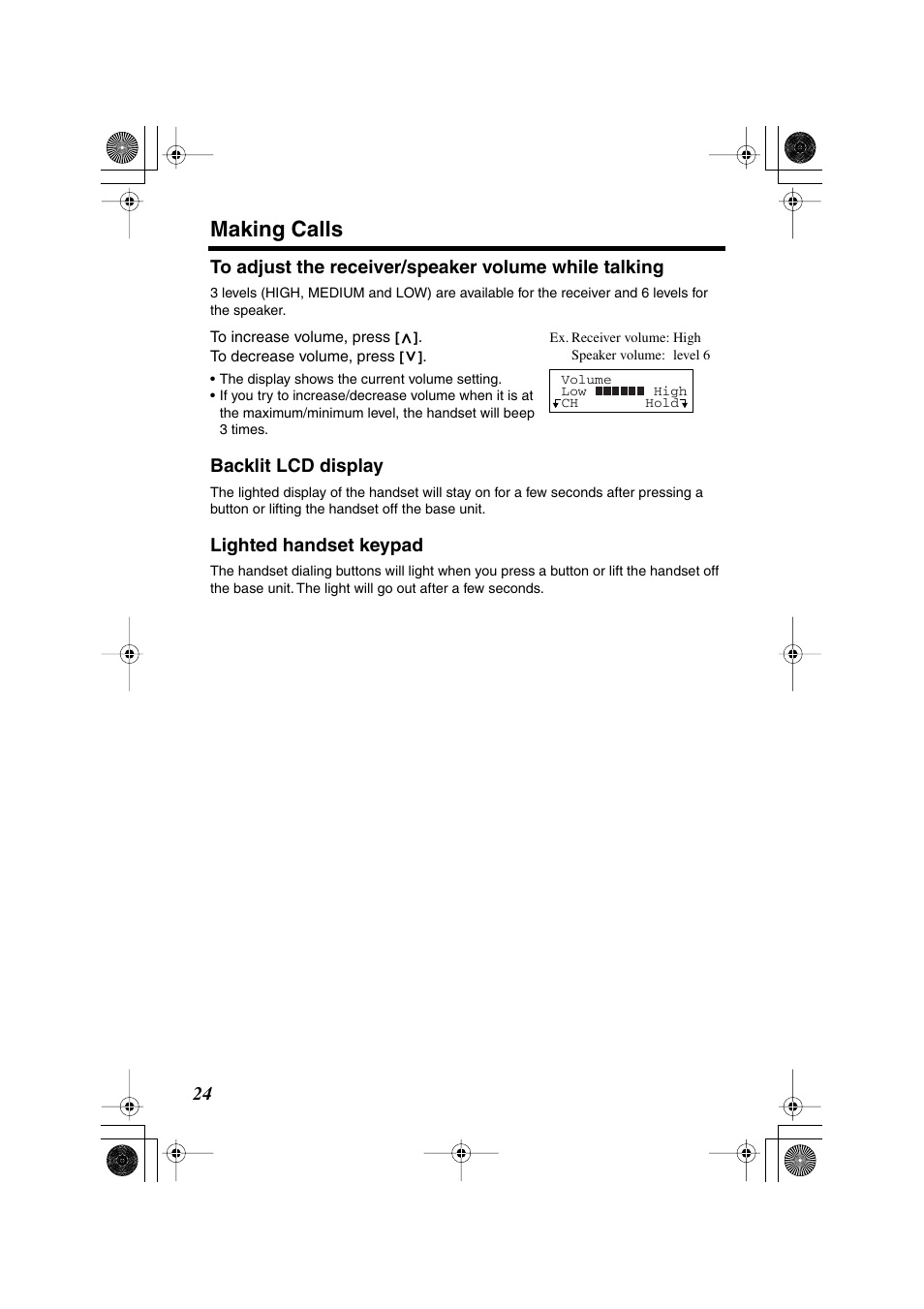 Making calls | Panasonic KX TG2258PW User Manual | Page 24 / 72