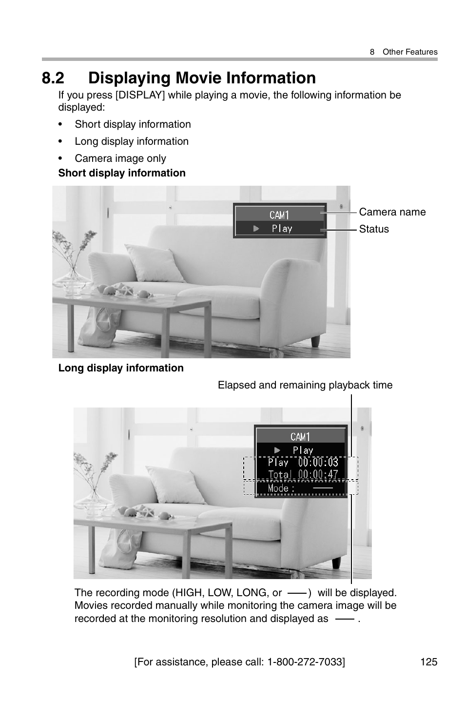 2 displaying movie information | Panasonic BL-WV10A User Manual | Page 125 / 184