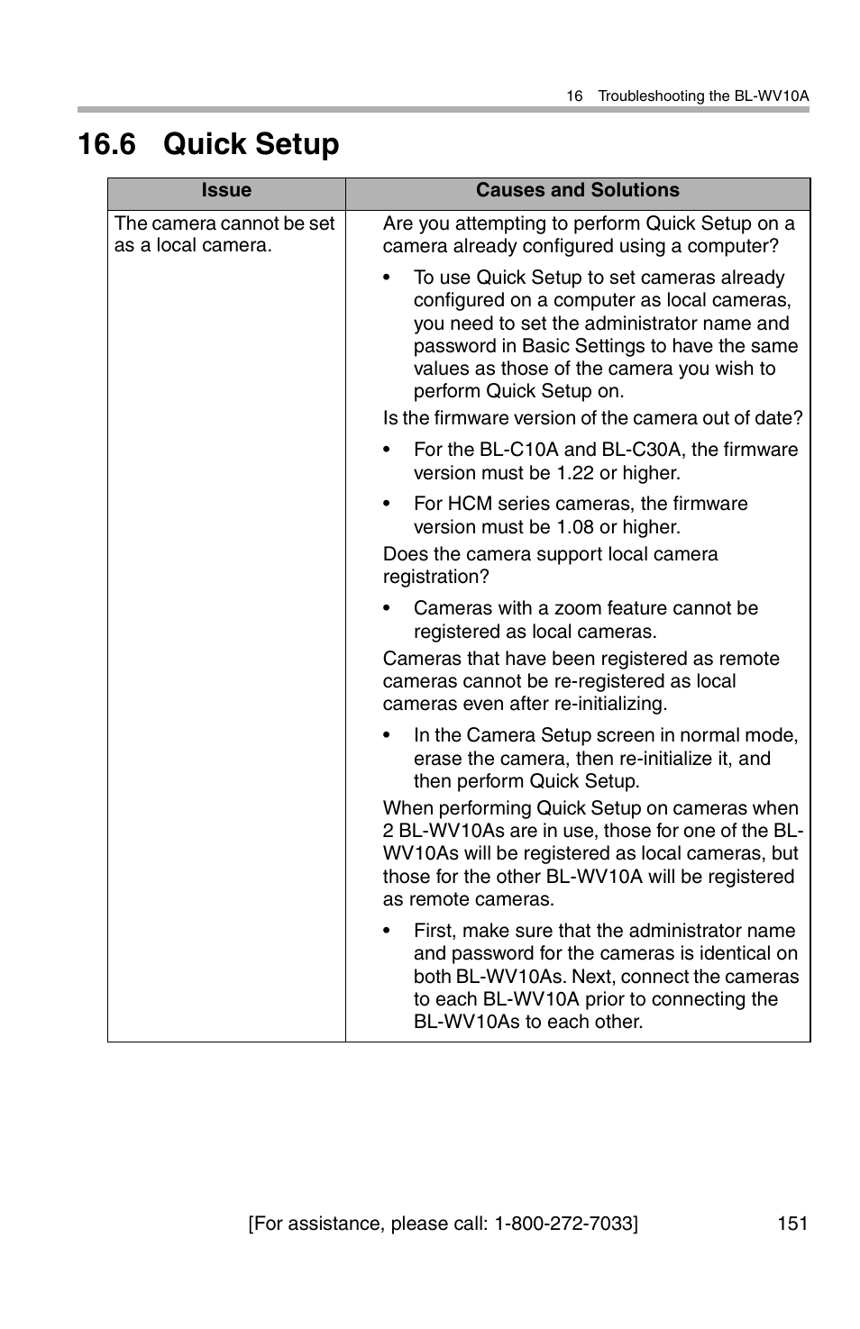 6 quick setup | Panasonic BL-WV10A User Manual | Page 151 / 184