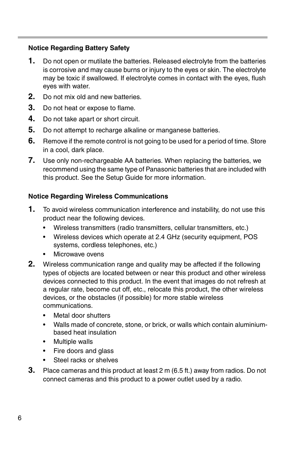 Panasonic BL-WV10A User Manual | Page 6 / 184