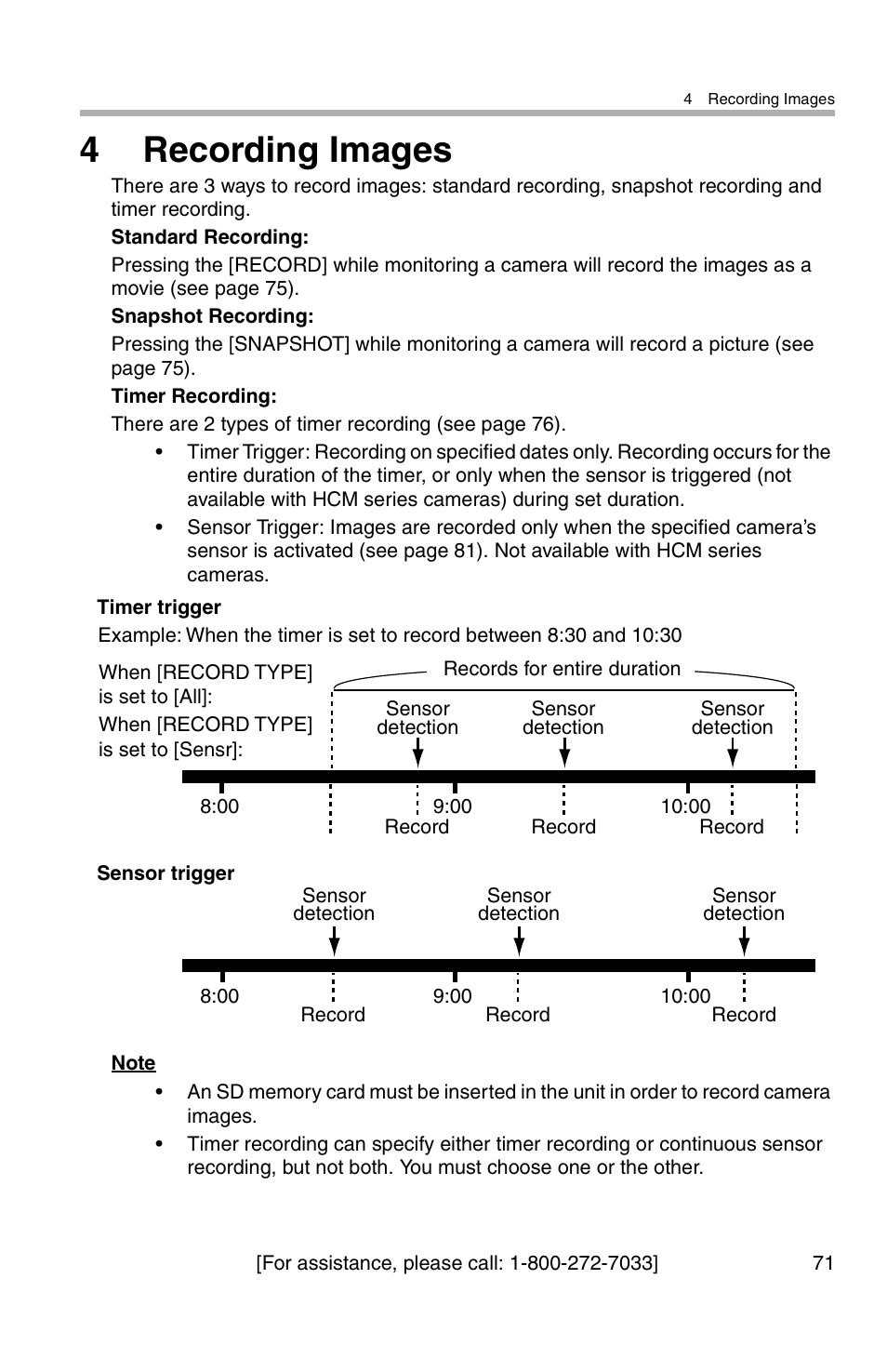 4recording images | Panasonic BL-WV10A User Manual | Page 71 / 184
