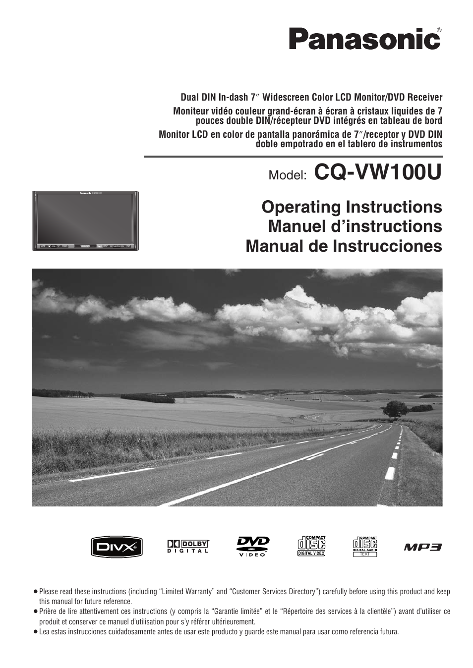 Panasonic CQ-VW100U User Manual | 48 pages