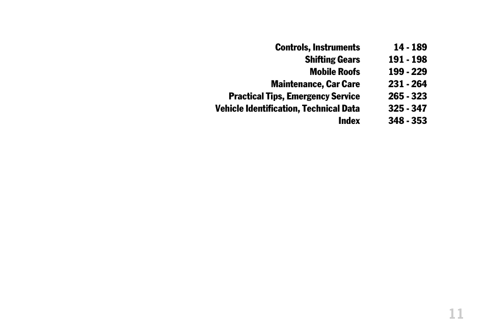 Porsche 911 Carrera User Manual | Page 13 / 355