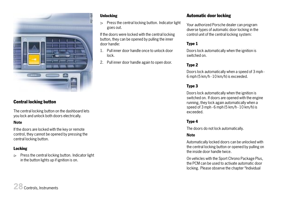 Porsche 911 Carrera User Manual | Page 30 / 355