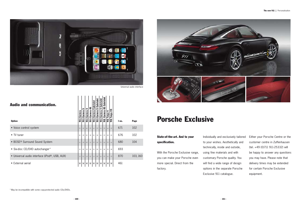 Porsche exclusive, Audio and communication | Porsche 911 User Manual | Page 76 / 87