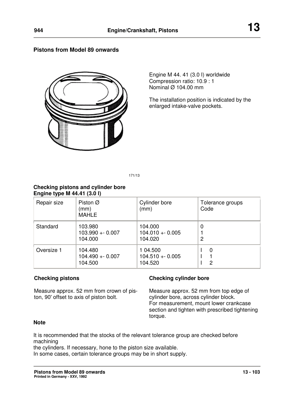 Porsche 944 User Manual | Page 67 / 167