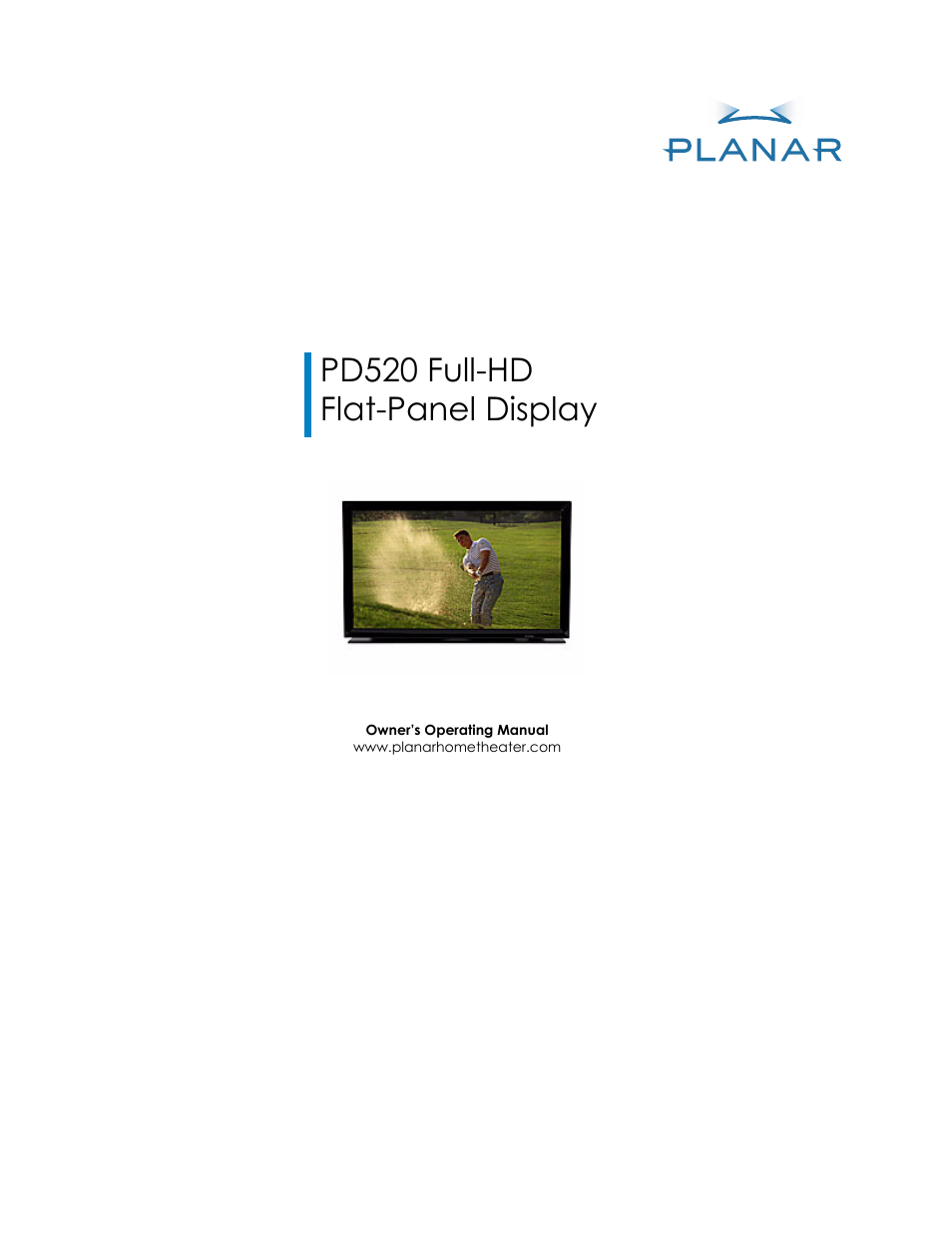 Planar FULL-HD PD520 User Manual | 66 pages