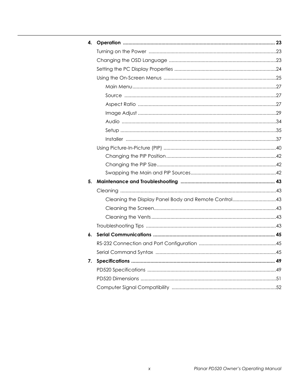 Prel i mina r y | Planar FULL-HD PD520 User Manual | Page 10 / 66