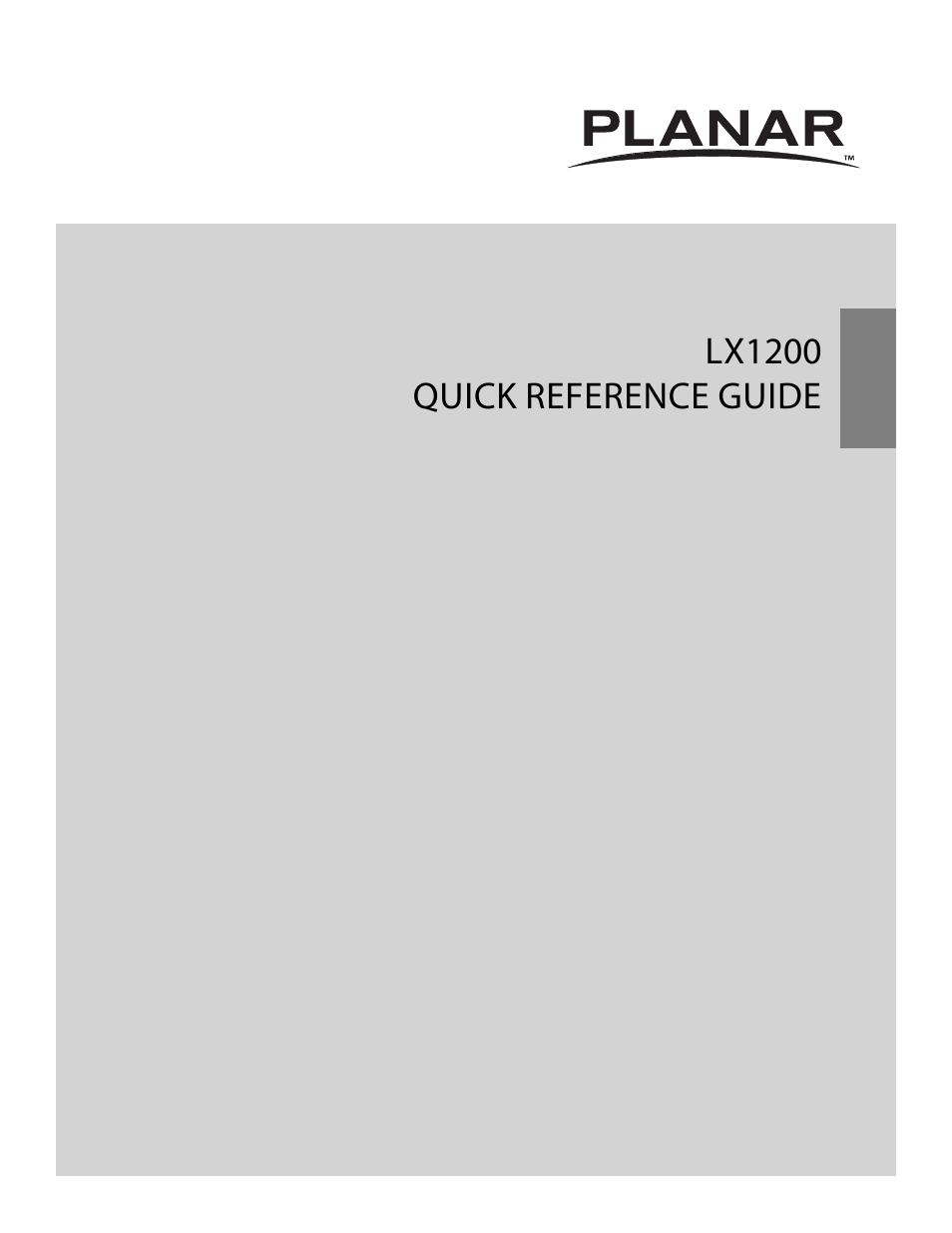 Planar LX1200 User Manual | 4 pages