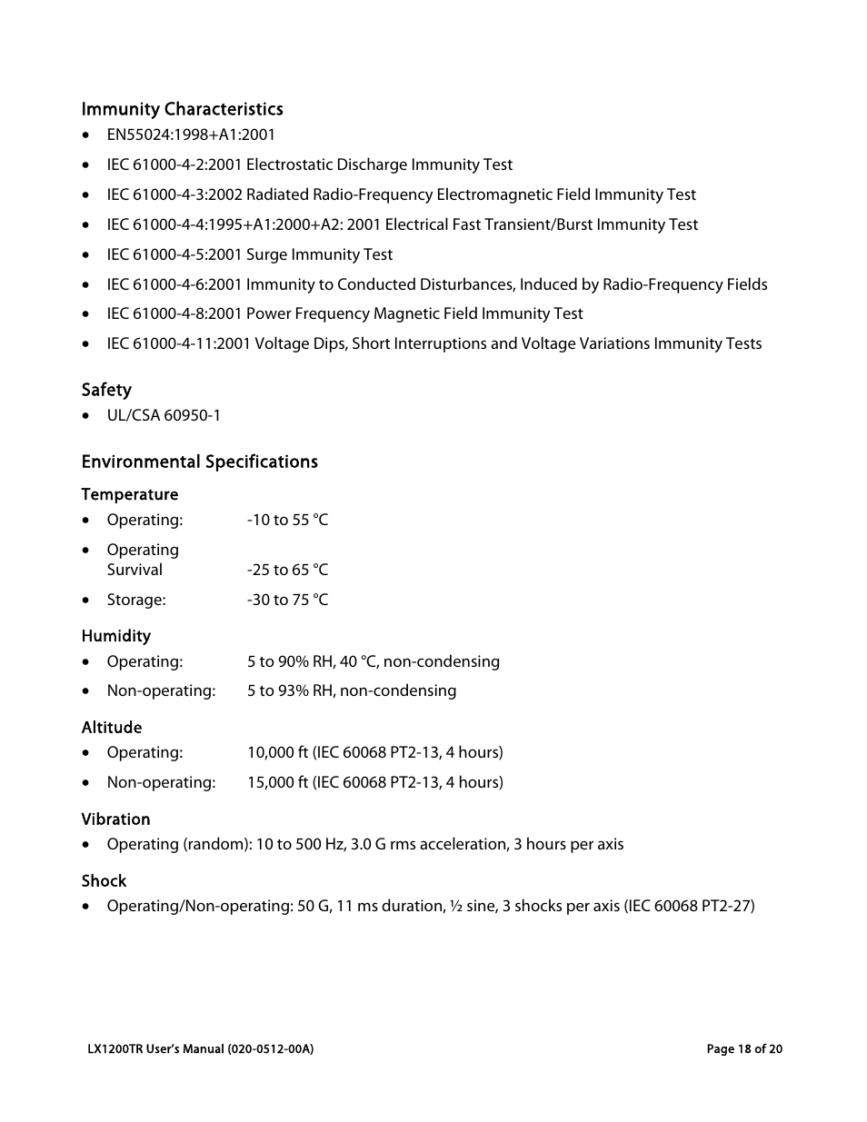 Planar LX1200TR User Manual | Page 18 / 20