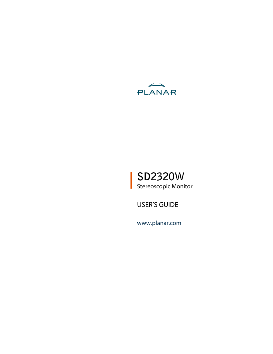 Planar SD2320W User Manual | 20 pages