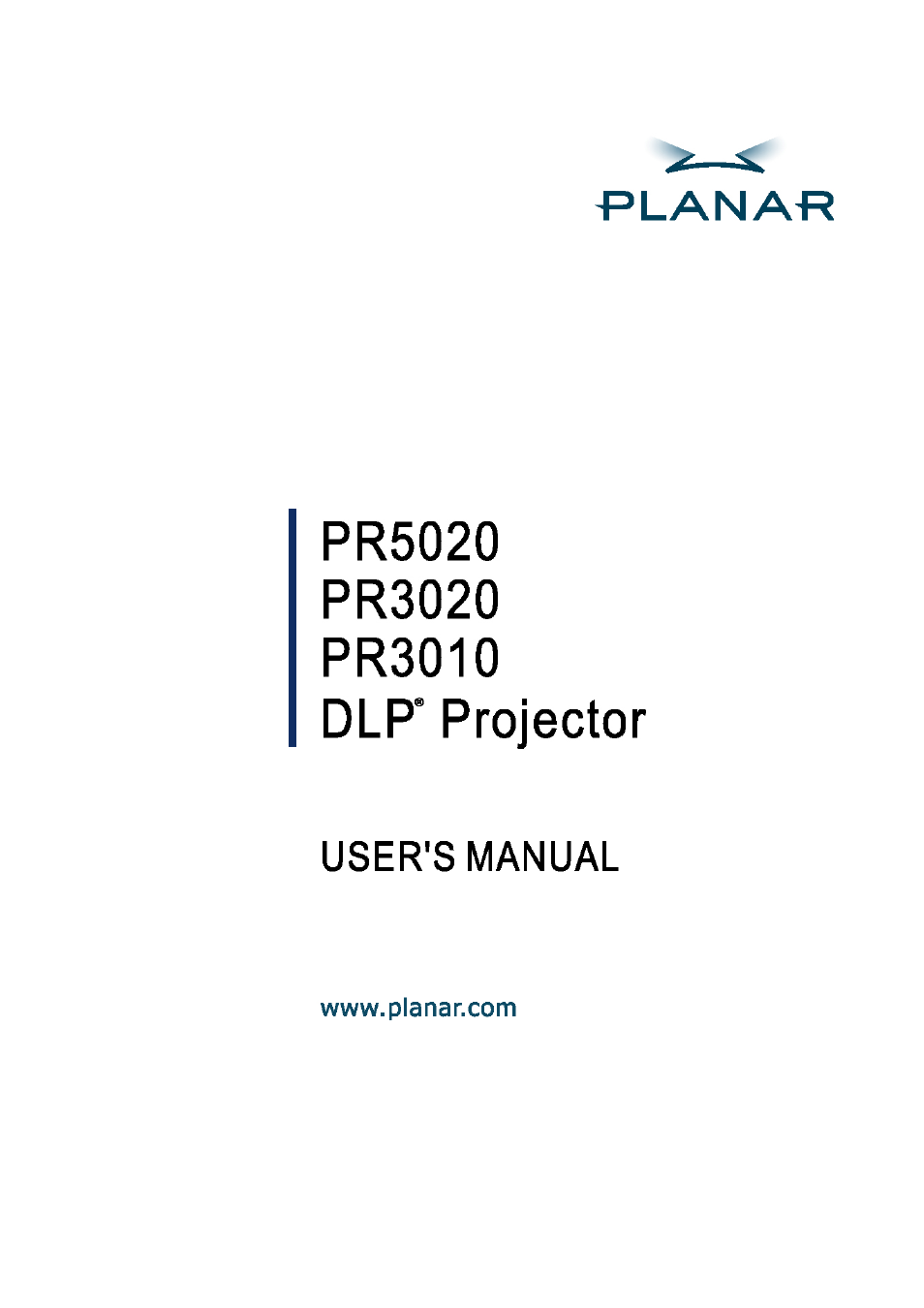 Planar PR Line PR3020 User Manual | 54 pages