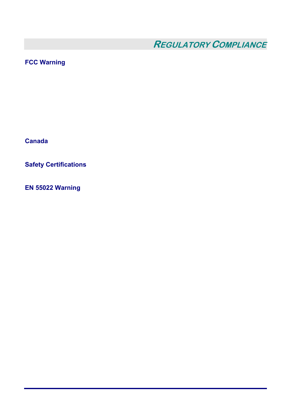 Regulatory compliance, Fcc warning, Canada | Safety certifications, En 55022 warning, Arning, Anada, Afety, Ertifications, Egulatory | Planar PR Line PR3020 User Manual | Page 53 / 54