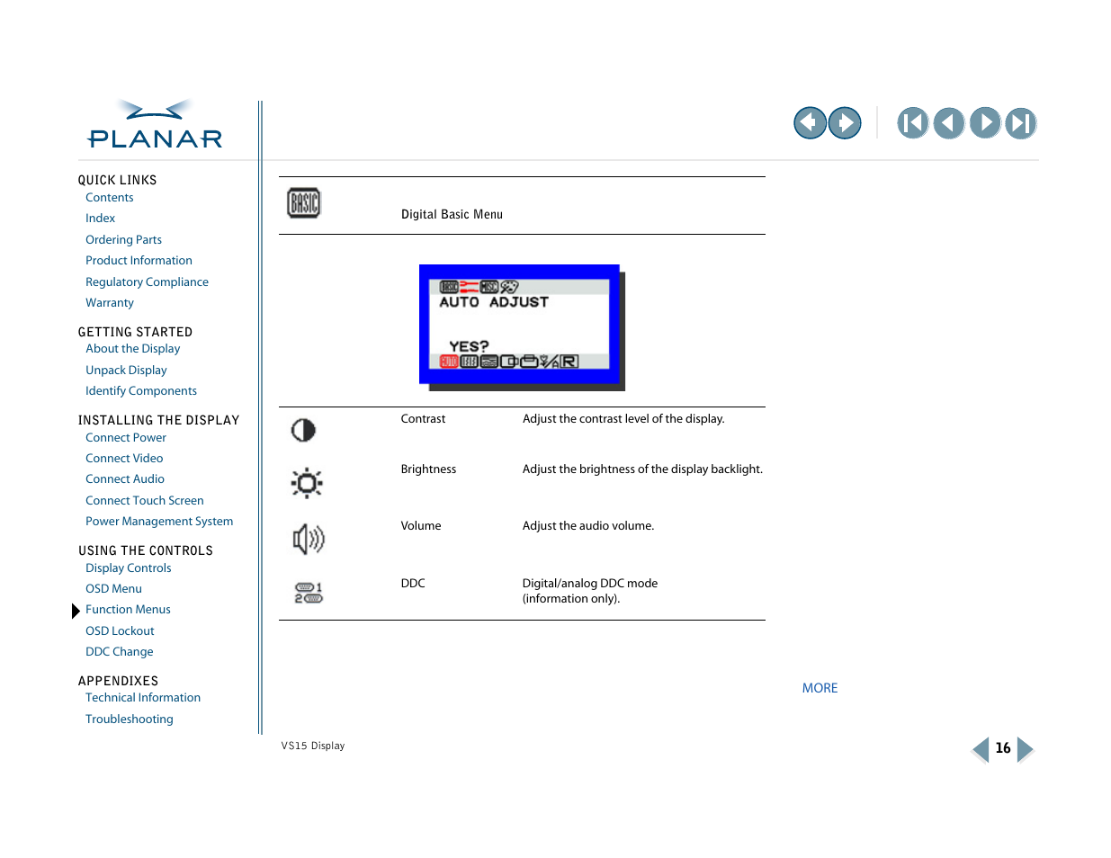 More | Planar VS15XAD-TR User Manual | Page 24 / 37