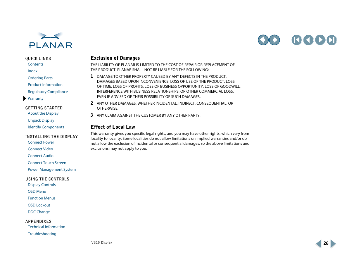 More | Planar VS15XAD-TR User Manual | Page 34 / 37