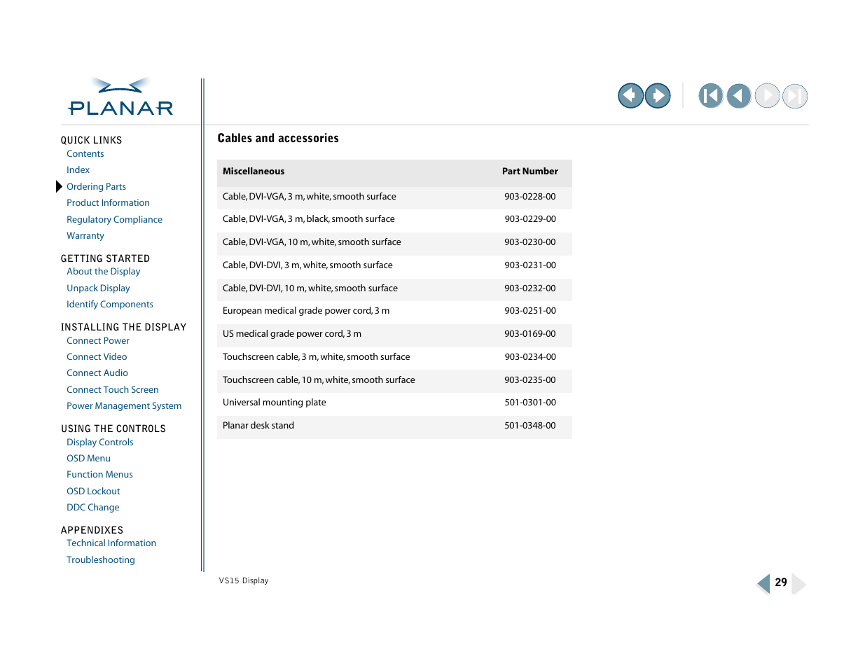 Cables and accessories, More | Planar VS15XAD-TR User Manual | Page 37 / 37