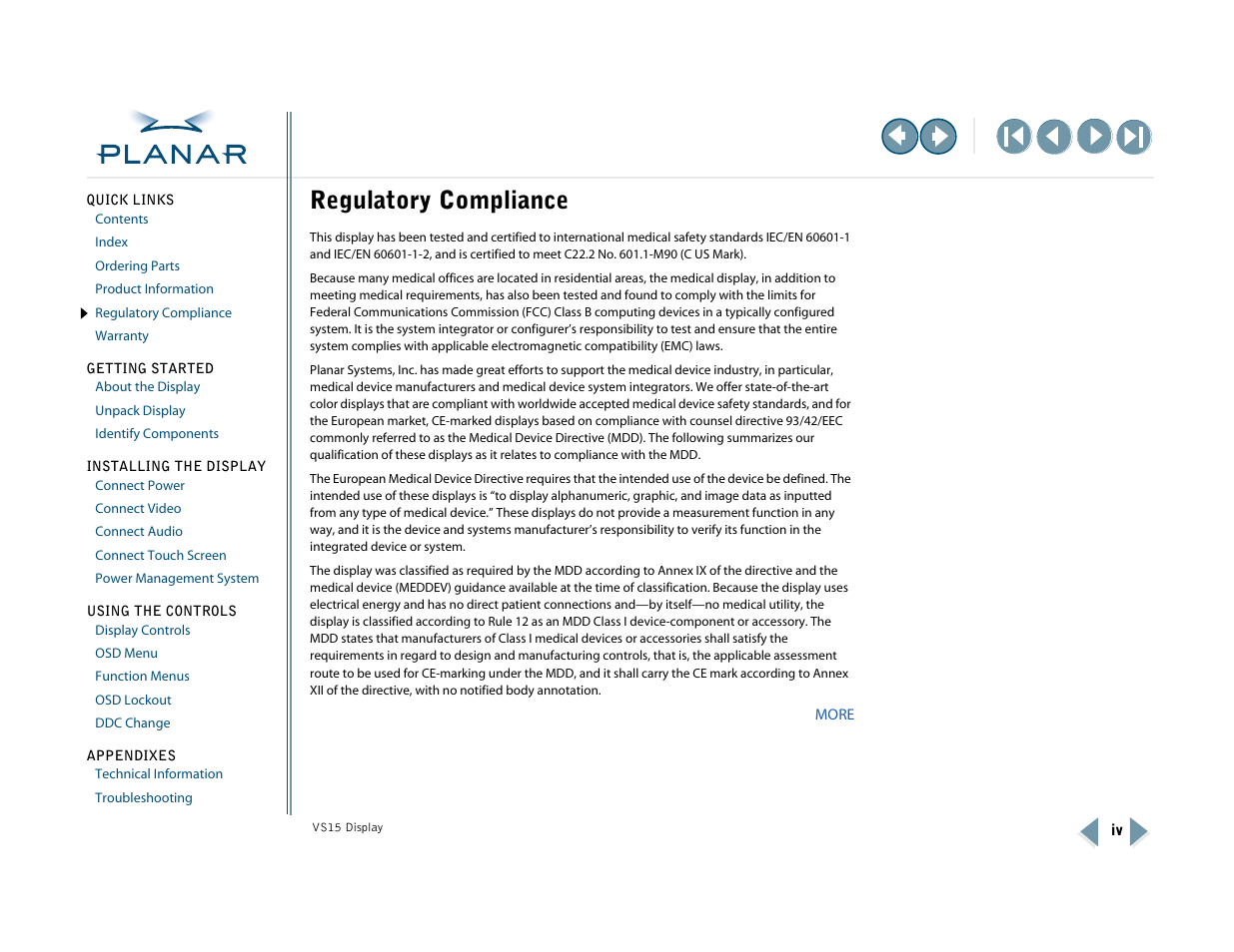 Regulatory compliance | Planar VS15XAD-TR User Manual | Page 4 / 37