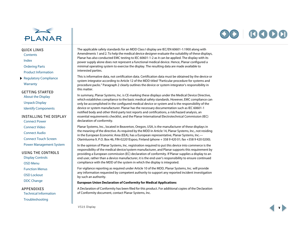 More | Planar VS15XAD-TR User Manual | Page 5 / 37