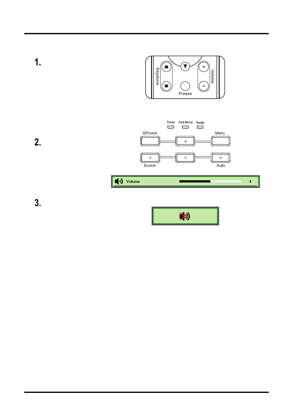 Adjusting the volume, Djusting the, Olume | Planar PR Line PR6022 User Manual | Page 25 / 57