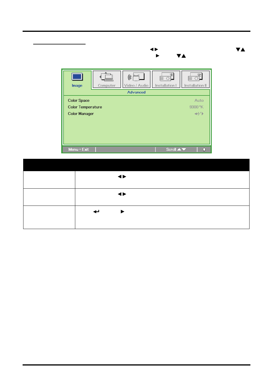 Advanced feature | Planar PR Line PR6022 User Manual | Page 31 / 57