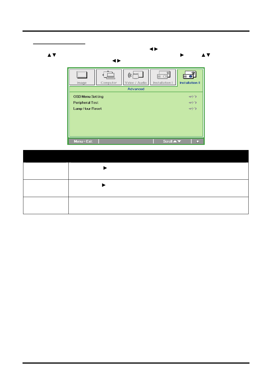 Advanced feature | Planar PR Line PR6022 User Manual | Page 38 / 57