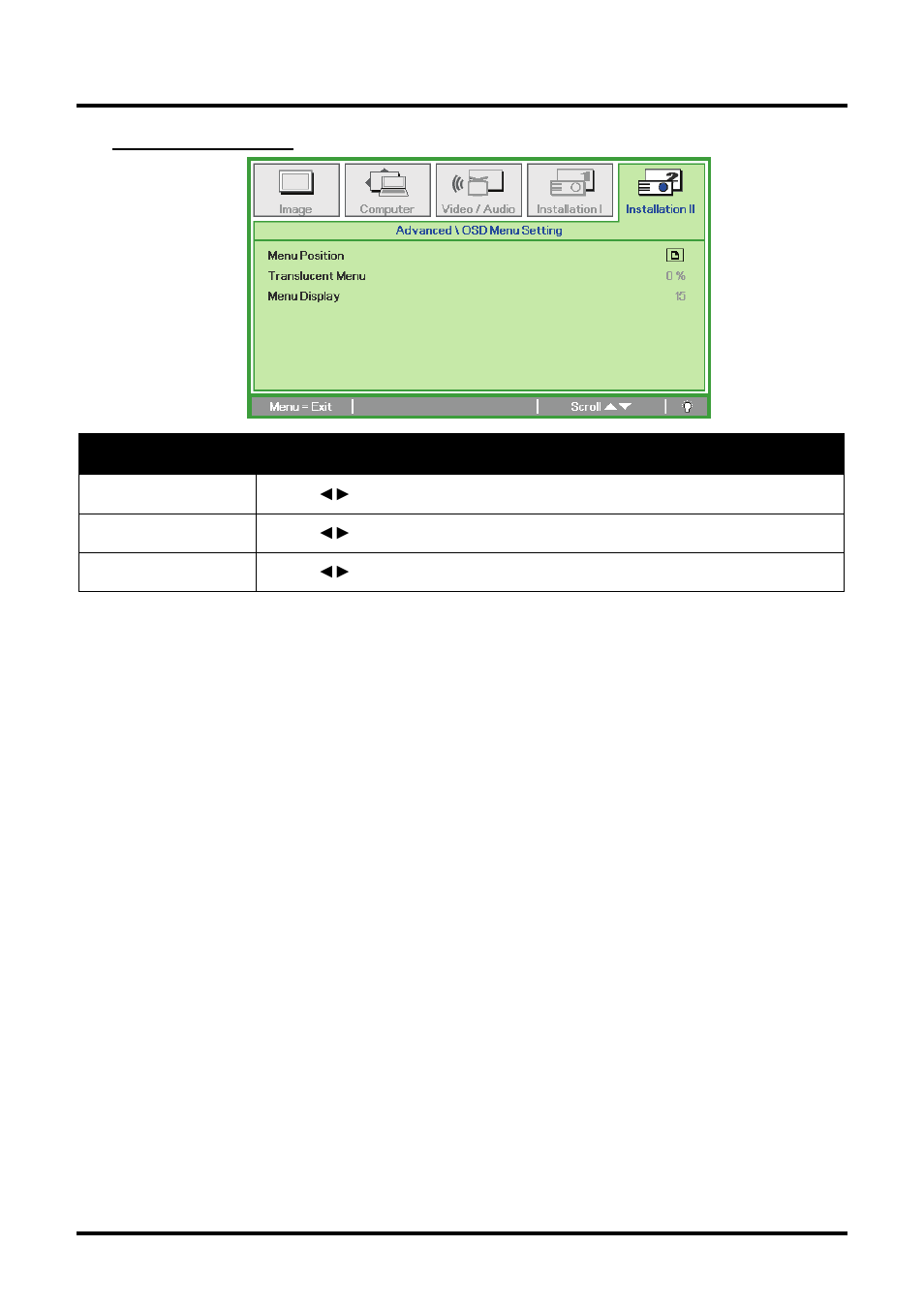 Osd menu setting, On osd menu se ng | Planar PR Line PR6022 User Manual | Page 39 / 57