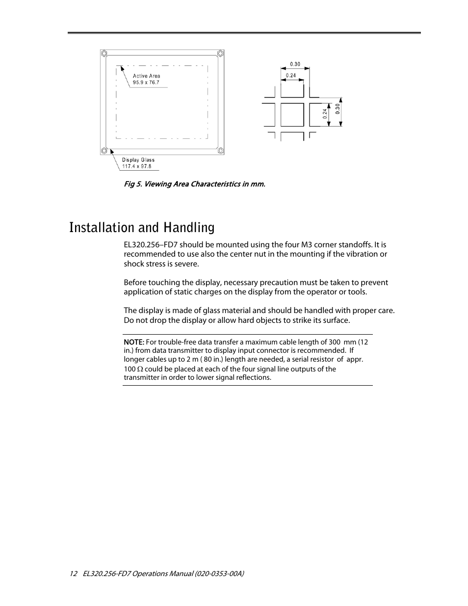Installation and handling | Planar High Brightness User Manual | Page 14 / 18